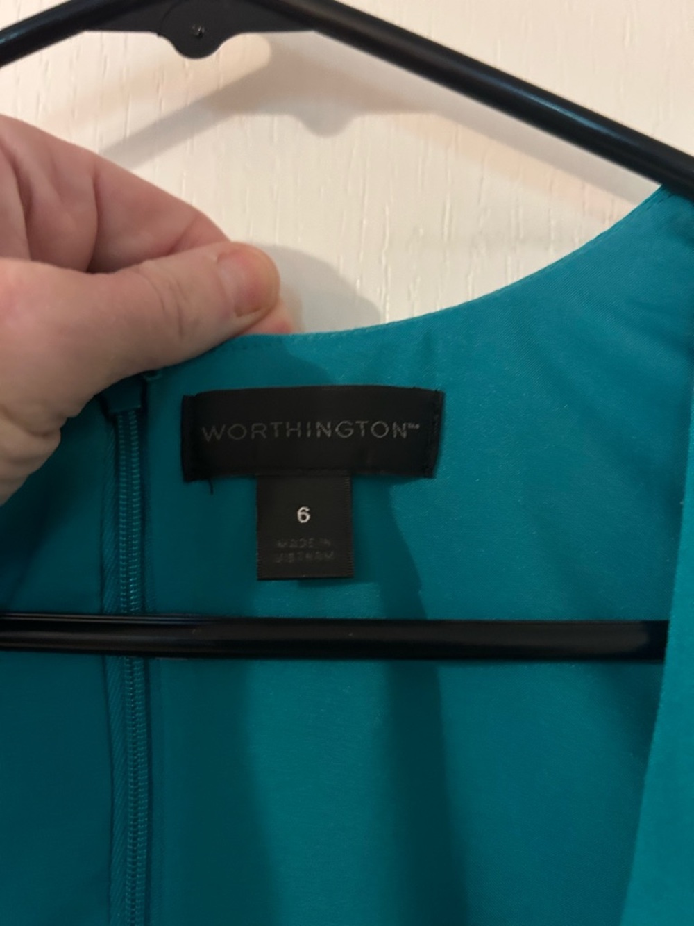 Worthington Teal Dress Size 6 Lined Sleeveless Career Work Office Slimming - Picture 4 of 5